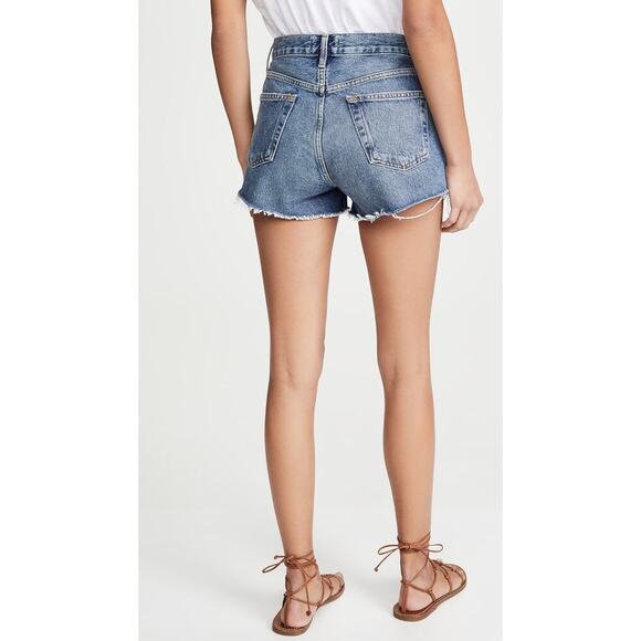 Agolde Parker Vintage Cutoff Shorts in low key Size 26 5 button fly denim - Picture 2 of 13
